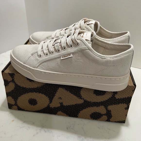 Coach Women's Sneakers in Cream - Picture 2 of 15
